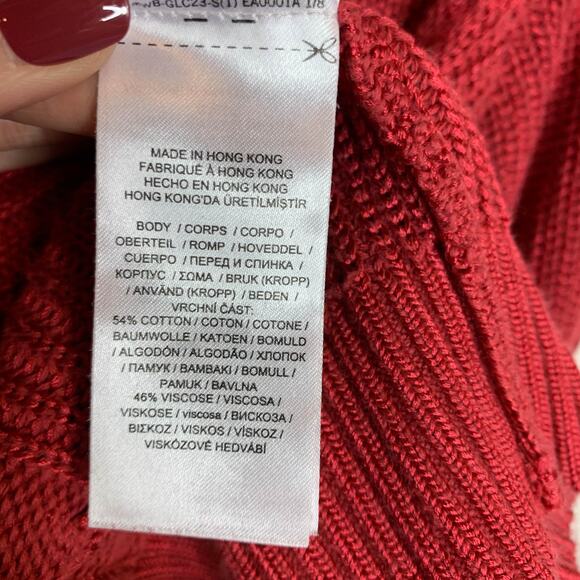 LAUREN RALPH LAUREN black label chunky cable knit sweater pink academia 2554 - Picture 8 of 13